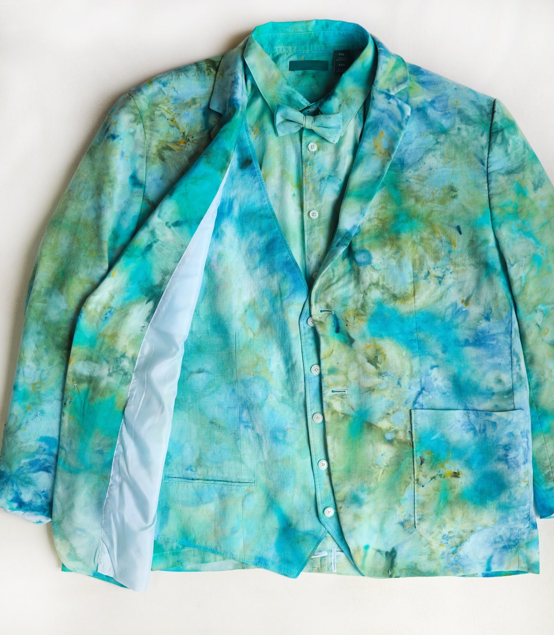 Tie Dye Groom's Suit - Tie Dye Suit - Ice Dye Suit - Tye Dye Suit - 5 ...
