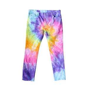 Tie Dye Men's Jeans Rainbow Pants Men's Jeans - Etsy