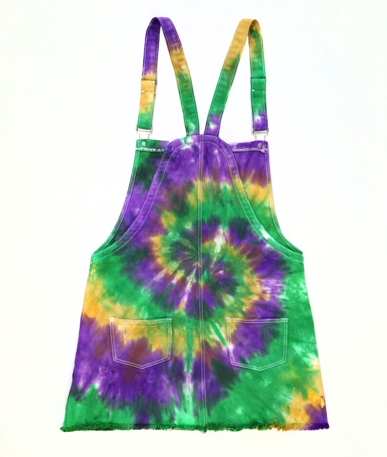 Mardi Gras Dress Tie Dye Overall Dress Tye Dye Overalls Etsy