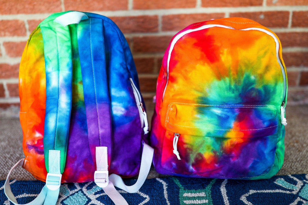 Tie Dye Backpack Tie Dye Bag Tie Dye Book Bag Hippie Bag Adventure Bag