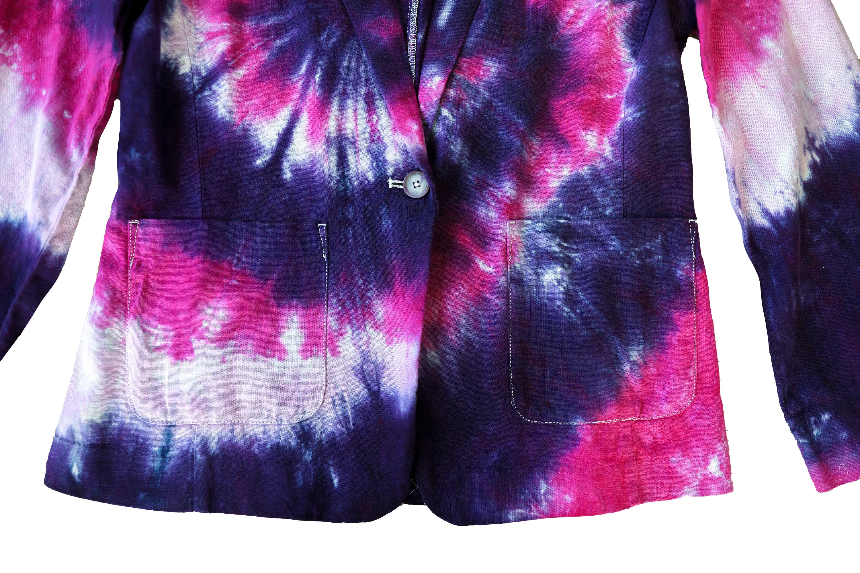 TIE DYE PATCHWORK BLAZER