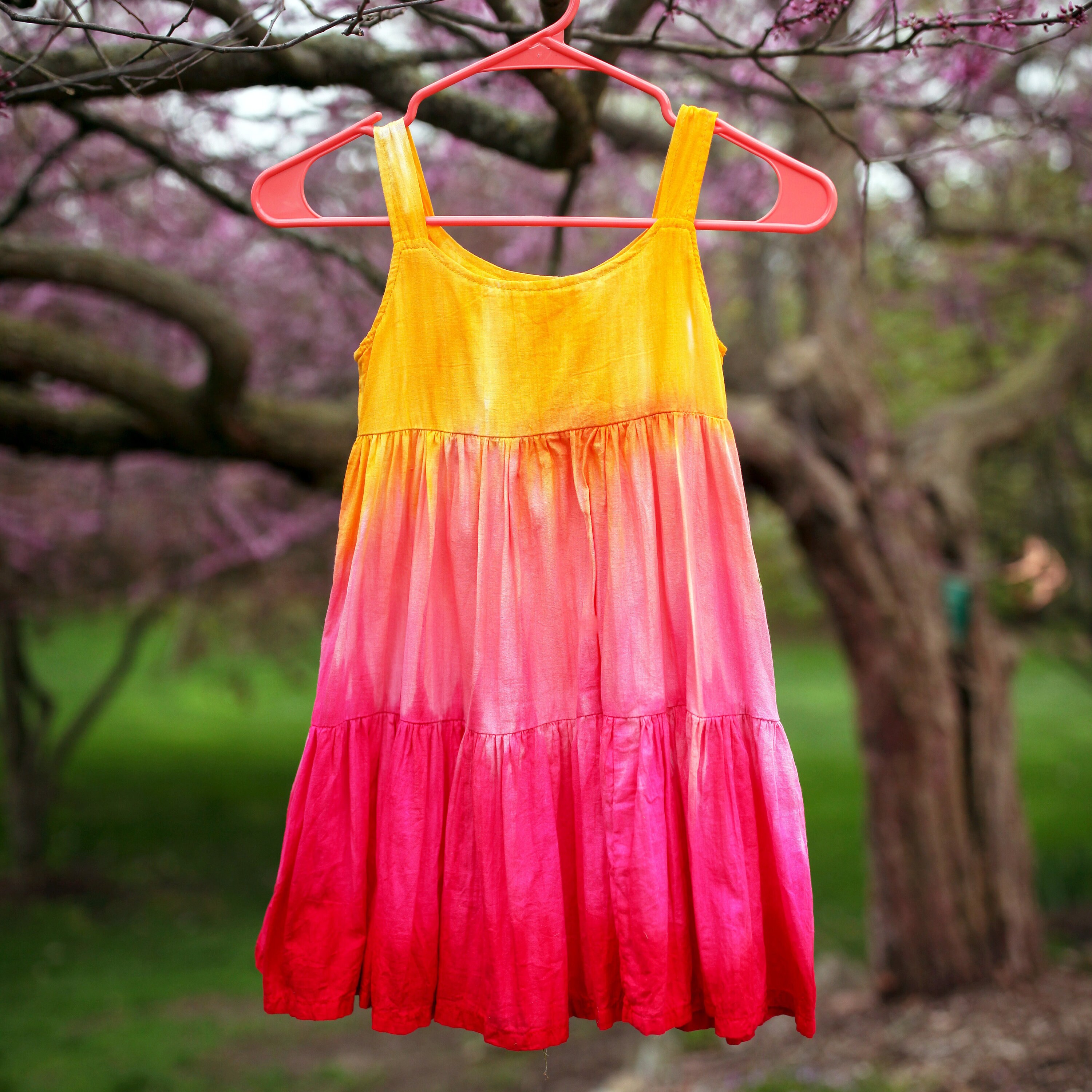 Tie Dye Dress Little Girl Tie Dye Dress Twirling Dress Ombre Sunshine Dress Hippie Sizes 12 months Youth 8 Hippie