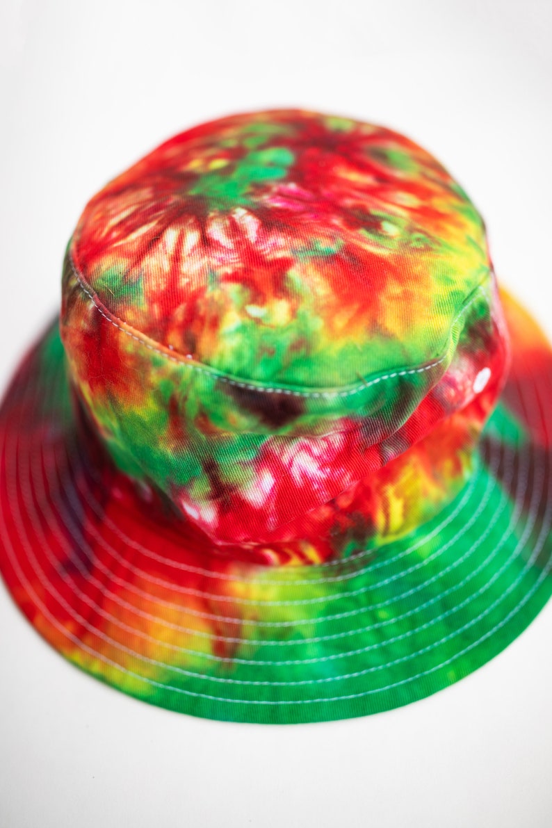 Tie Dye Bucket Hat Tie Dye Cap Spiral Tie Dye Adult Hat Etsy