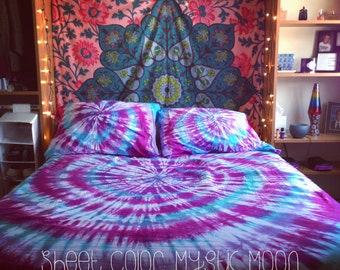 Set di biancheria da letto Tie Dye fatto a mano - Cotone ultra morbido