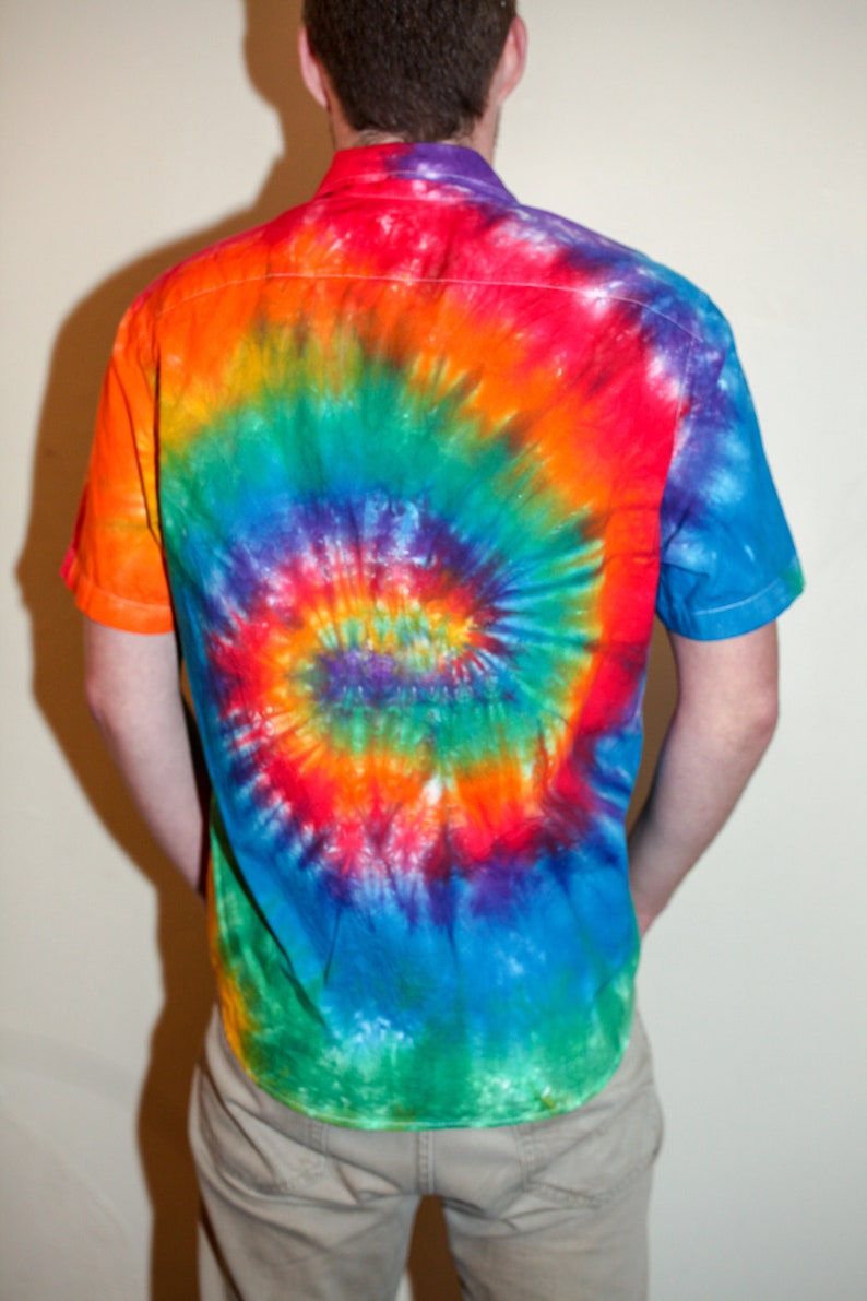 mens tie dye shirt button down