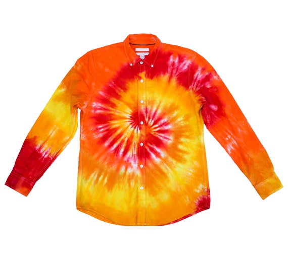 slim fit tie dye mens shirt