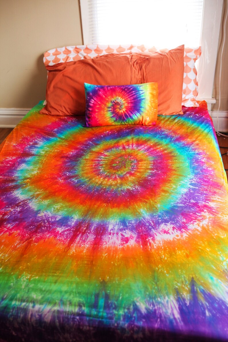 Tie Dye Bedding Tie Dye Sheets Tie Dye Duvet Cover Tie - Etsy Australia