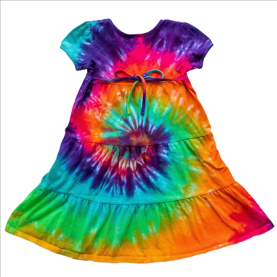 Little girl top tie dye dress
