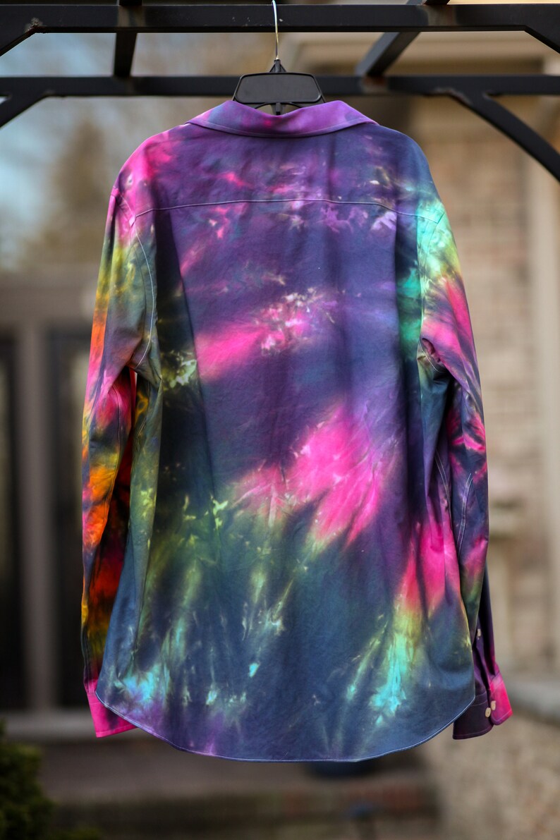 mens tie dye shirt button down