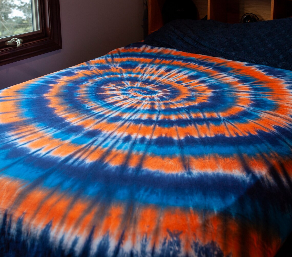 Tie Dye Bedding Tie Dye Sheets Tie Dye Duvet Cover Tie Etsy