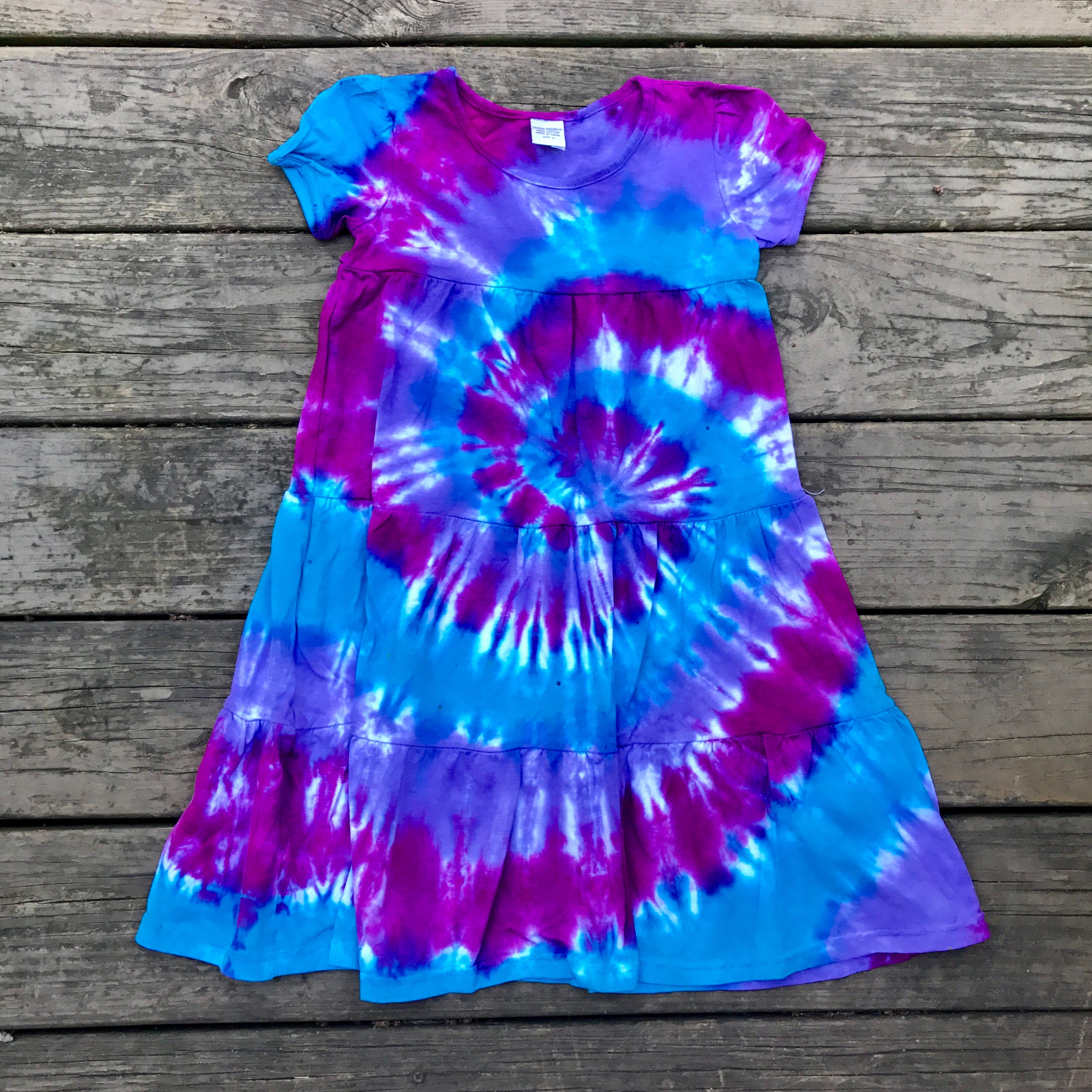 Tie Dye Girls Dress Kids Tie Dye Hippie Michigan Made Etsy