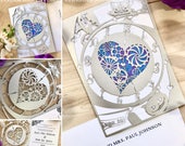 Alice in wonderland laser cut invitation wedding inspired tea party down the rabbit hole and through the looking glass