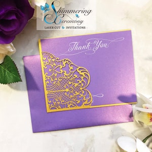 Schöne Spitze Dankeskarten Laser cut Hochzeits-Event