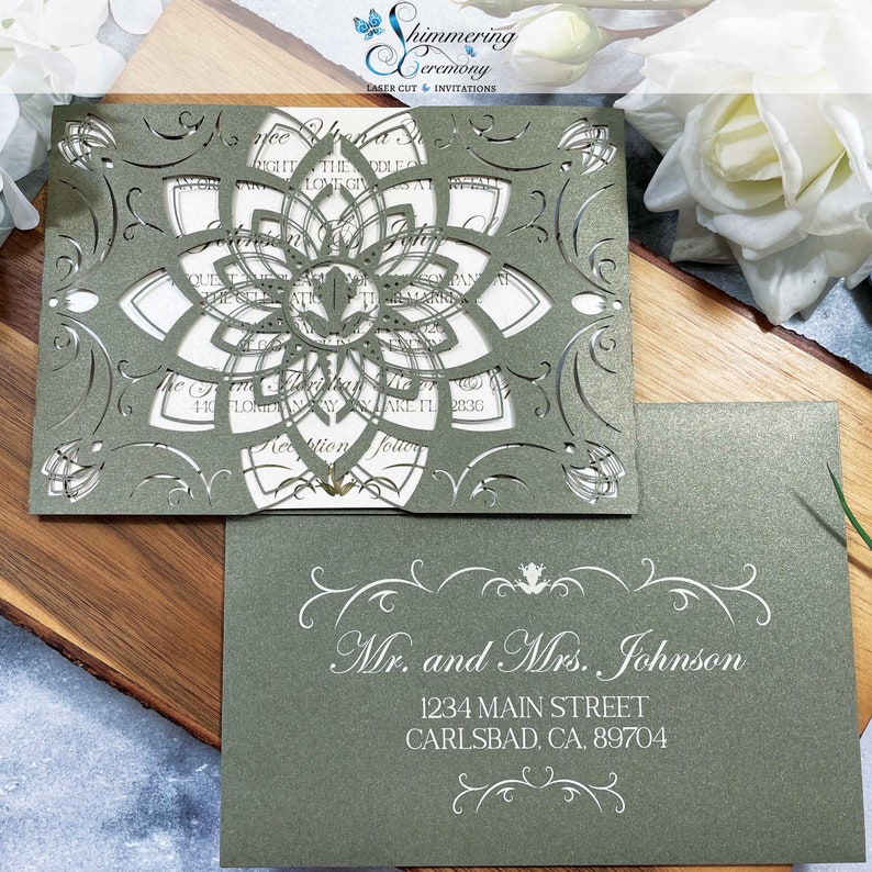 Princess and The Frog Inspired Wedding invitation Sweet Sixteen Quinceaera Invite Royal New Orleans laser cut Fairytale