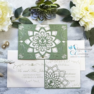 Invitación de boda inspirada en la princesa y la rana Sweet Sixteen Quinceañera Invite Royal New Orleans corte láser Cuento de hadas