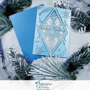 Frozen Laser Cut Frozen snowflake Card presenteert wenskaarten