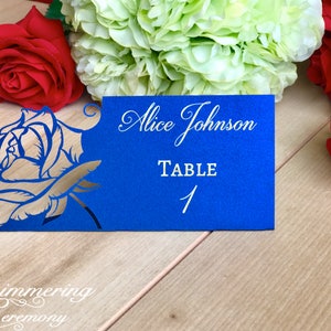 La Bella e la Bestia ispirata al Laser Cut rose matrimonio Favola segnaposto numero tavolo