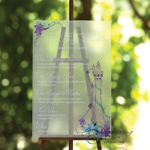 Tangled Tower Bar Menú Signo Cócteles exclusivos Rapunzel Disney Inspirado