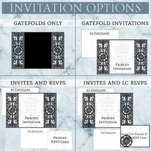 Beach wedding laser cut gatefold invitation Ariel mermaid to shell nautical party image 9