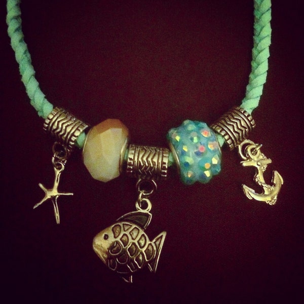 Handemade  bohemian mermaid inspired anklet.