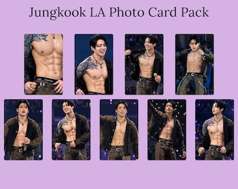 Jungkook LA Fotokarten | Jungkook Los Angeles Fotokarten | BTS Fan-Fotokarten | Einzeln oder als Komplettset | Glänzende K-Pop-Fotokarten