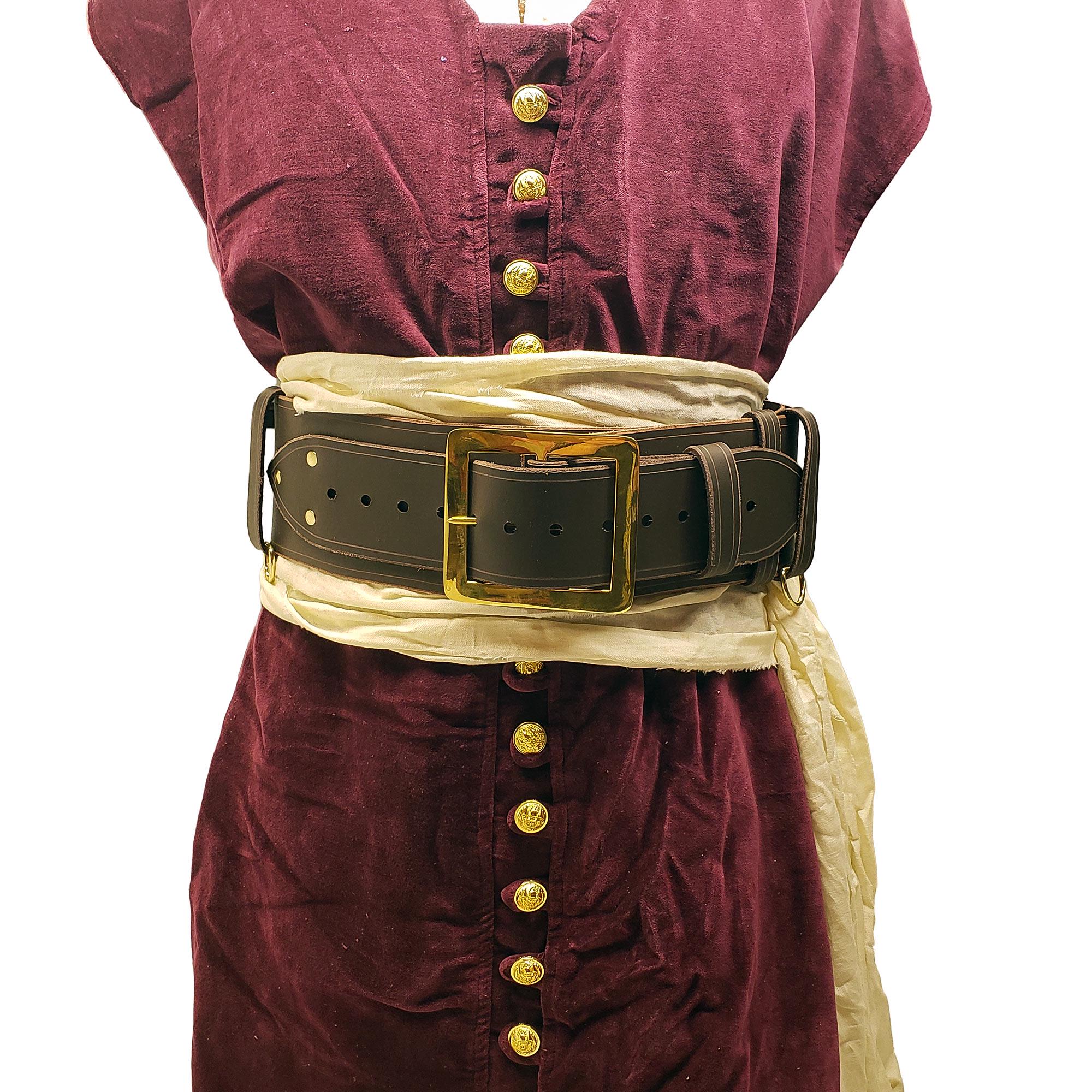 Wide Pirate Belt - Brown