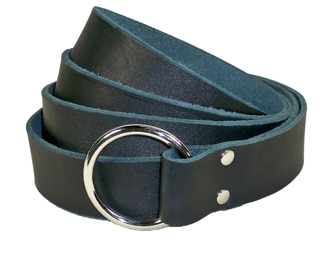 Medieval Ring Belt: Handmade Top-Grain Leather for Renaissance Faire, SCA and LARP