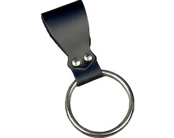 Leather LARP Frog with Steel Ring - Foam Sword Holder