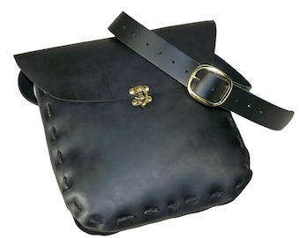 Large Historical Period Leather Pouch - SCA - LARP #2500