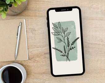 Boho Line Art Phone Wallpaper- Set of 3