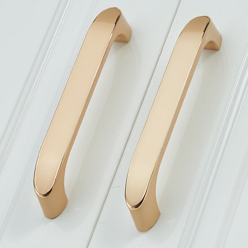 Modern Simple Brass Color Drawer Door Pull Handle Wardrobe Etsy