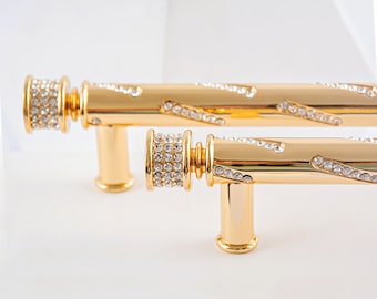 Maniglia per porta cassetto in cristallo dorato moderno, maniglia per porta armadio, maniglia per porta mobile, maniglia decorativa per porta moderna