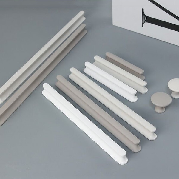 Modern Simple White Drawer Door Pull Handle Wardrobe Door Pull Handle European Pull Handle