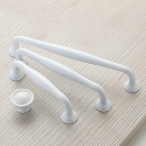 Modern White Drawer Pull Handle Simple Drawer Door Pull Handle Wardrobe Door Pull Handle Door Hardware