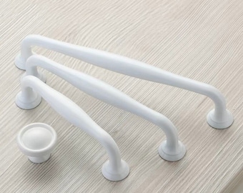 Modern White Drawer Pull Handle Simple Drawer Door Pull Handle Wardrobe Door Pull Handle Door Hardware