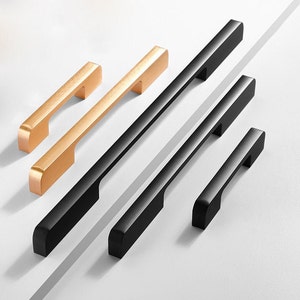Modern Black Gold Wardrobe Cabinet Pull Handle Cabinet Door Pull Handle American Drawer Door Pull Handle