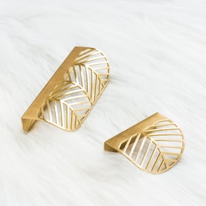 Lnvisible Embedded Drawer Wardrobe Cabinet Pull Handle Nordic Modern Minimalist Golden Brass Door Pull Handle