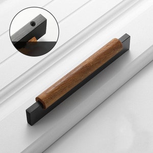 American Simple Wood Door Pull Handle Wardrobe Door Pull Handle Cabinet Pull Handle Door Decorative Handle