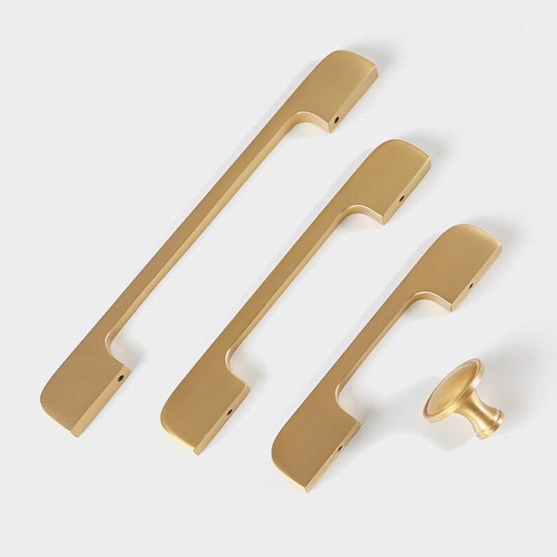 Brass Pull Handle Door Modern Minimalist Etsy