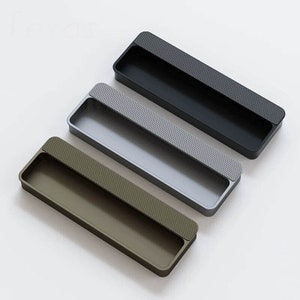 American Wardrobe Embedded Invisible Pull Handle High-grade Black Cabinet Door Slotted Pull Handle Push-pull Sliding Door Hidden Pull Handle