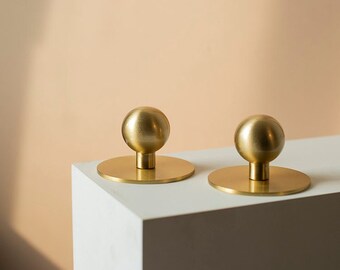Golden Brass Knob Wardrobe Door Knob Cabinet Knob Drawer Knob Furniture Round Ball Small Knob