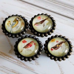 American Glass Little Bird Knob Door Knob European Drawer Knob Wardrobe Door Knob