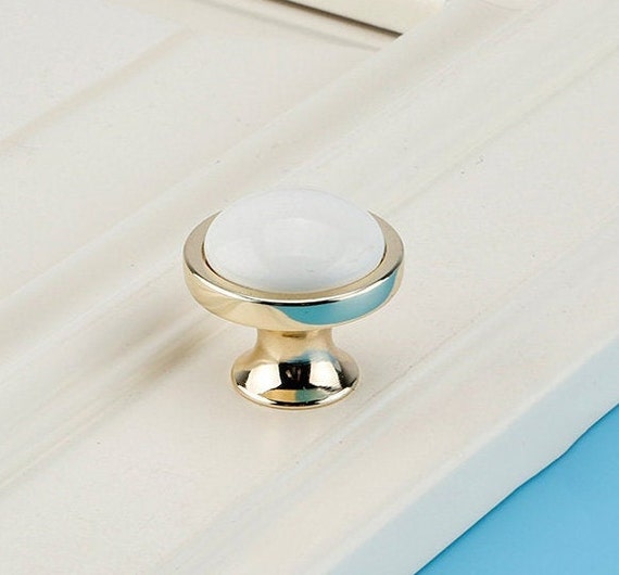 White Ceramic Knob American Door Knob Drawer Knob Cabinet Etsy