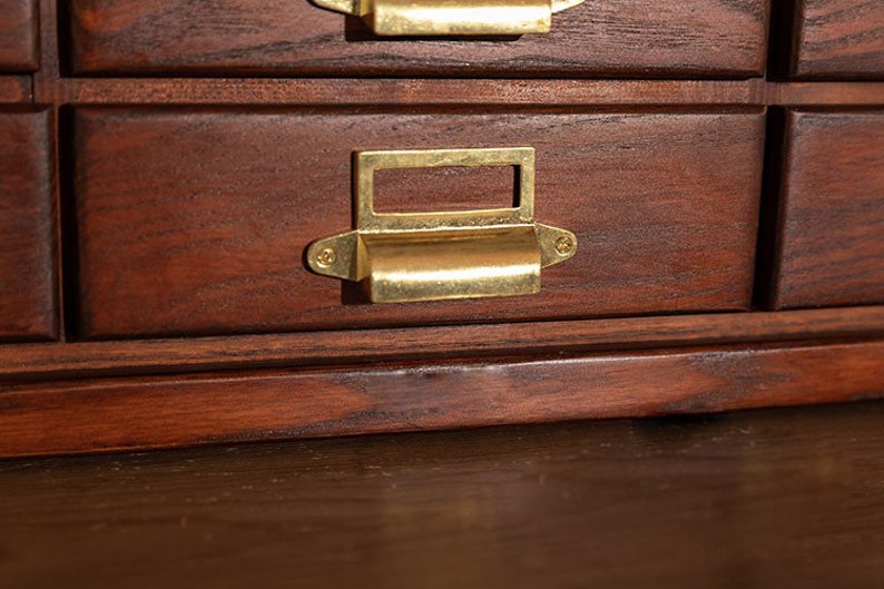 Antique Brass Label Pull Handle Drawer Chest of Drawers Etsy