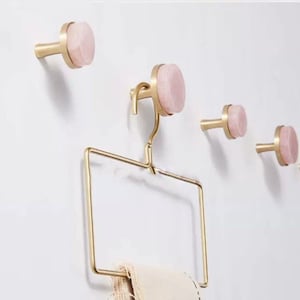 Nordic Original Design Minimalist Decorative Coat Hook Coat Hook Ornaments Crystal Brass Hook