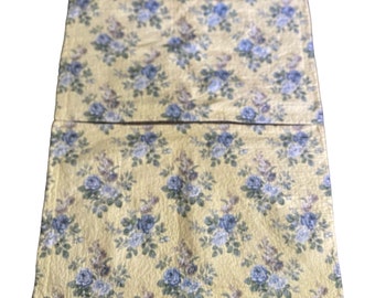 Laura Ashley, yellow and blue floral king pillowcase shams set of teo