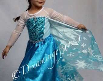 Princess Elsa inspired Dress 20125 Princess Elsa Halloween costume Frozen