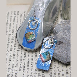 Upcycled Earrings  Made from an Aluminum Can & Styrofoam Cup