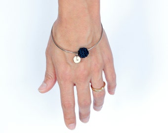 Bangle bracelet personalized, monogram bracelet, initial bracelet, personalized jewelry, personalized bracelet for her, monogram jewelry