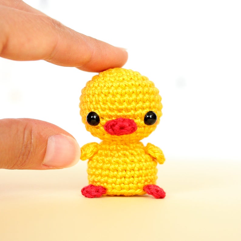 Mini Crochet Duck Plush Duckling Amigurumi Crochet Animals - Etsy